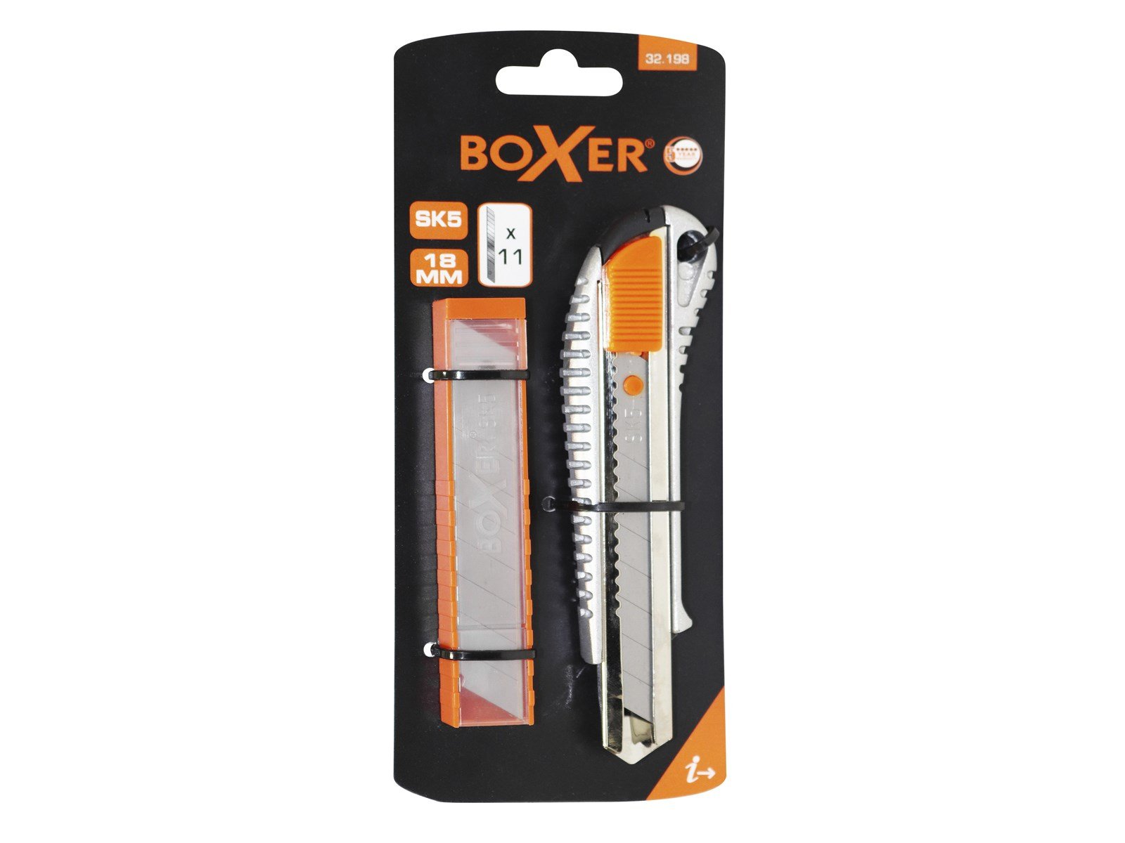 Boxer Utility knife 18 mm incl. 10 extra blades Boxer Utility knife 18 mm incl. 10 extra blades